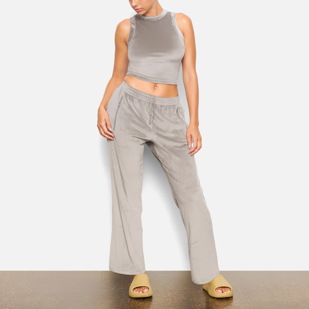 Skims VELOUR CREW NECK Tank Grijs | HDX-701249