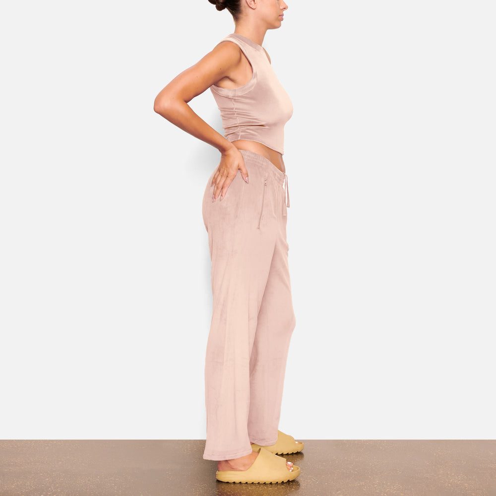 Skims VELOUR CREW NECK Tank Lichtroze | IYH-952413