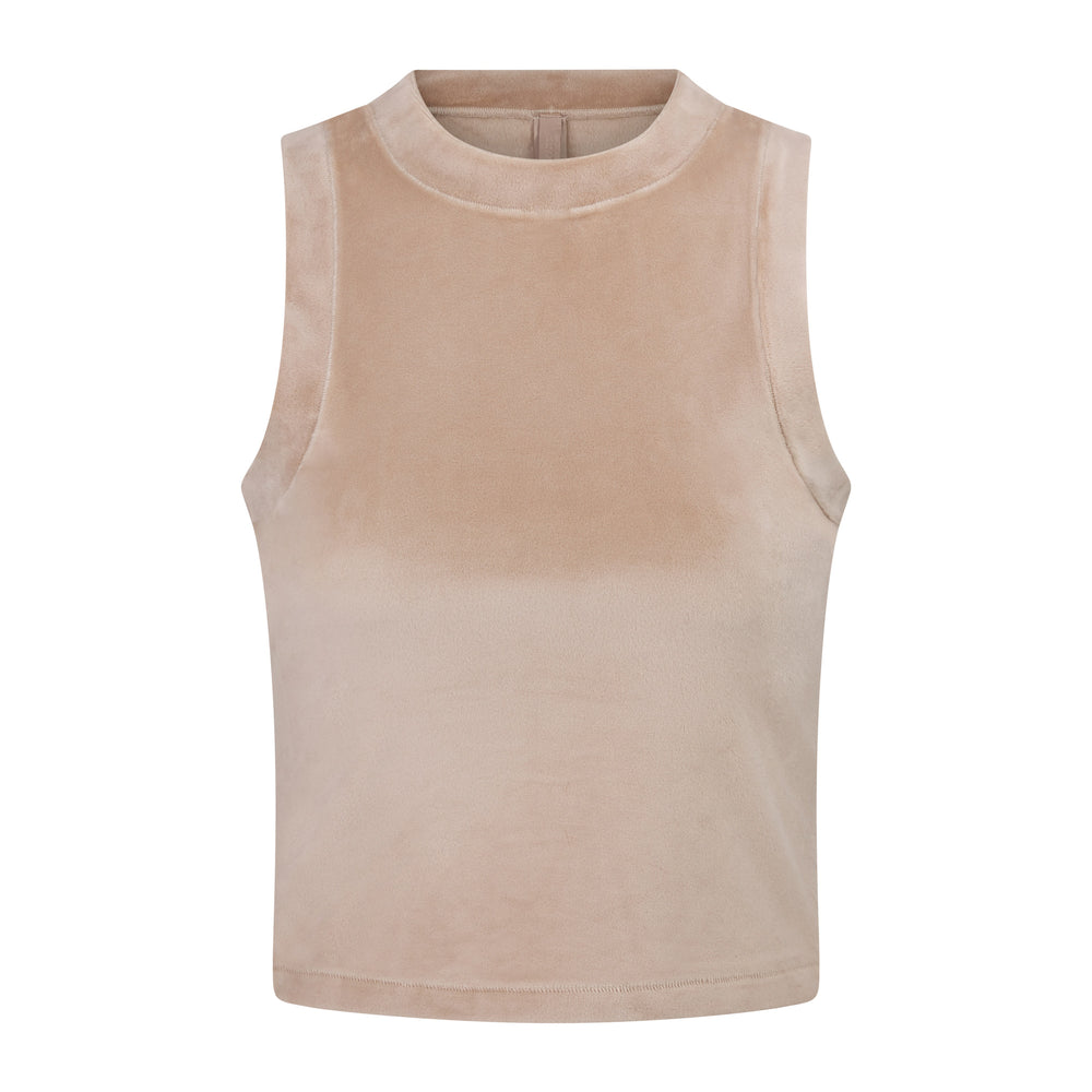 Skims VELOUR CREW NECK Tank Oranje | QTS-158304