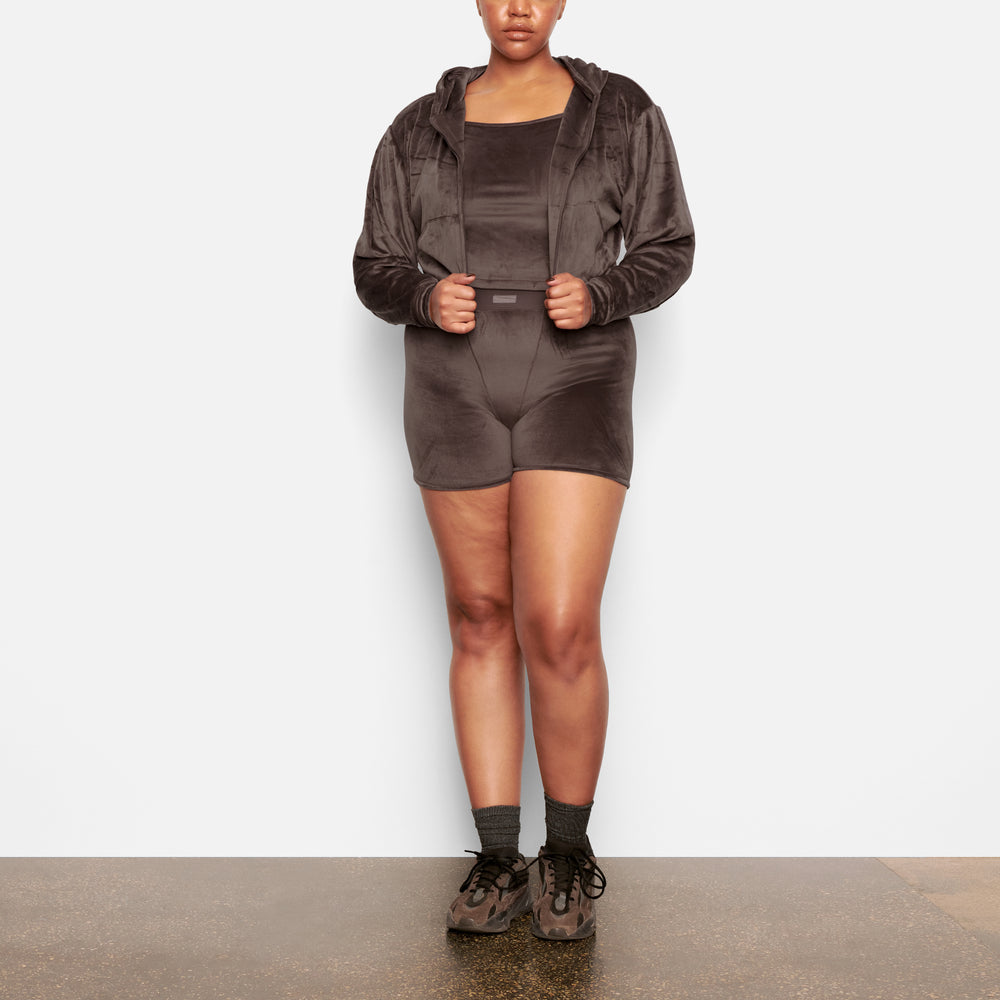 Skims VELOUR Hoodie Paars Grijs | BZT-839524