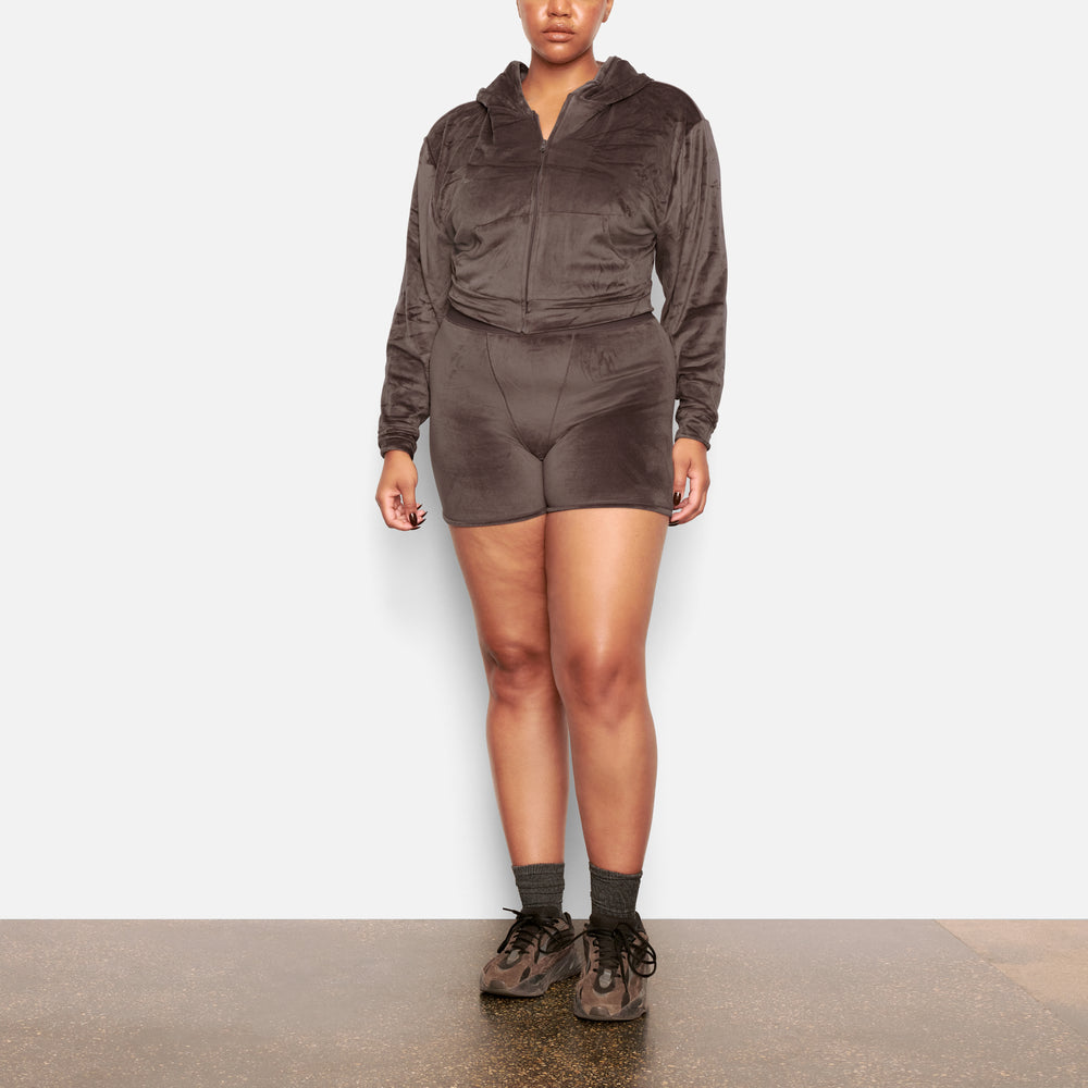 Skims VELOUR Hoodie Paars Grijs | BZT-839524