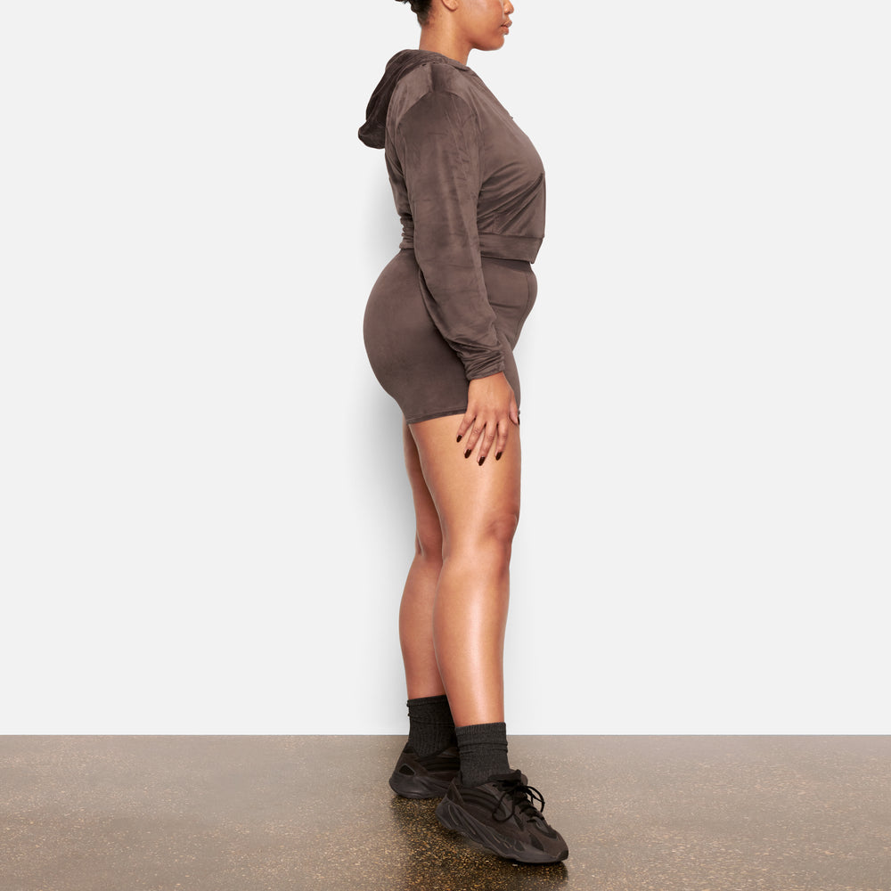Skims VELOUR Hoodie Paars Grijs | BZT-839524