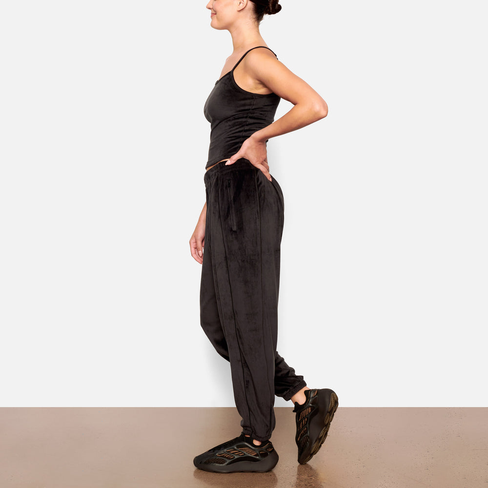 Skims VELOUR OVERSIZED Joggers Zwart | TWL-312467