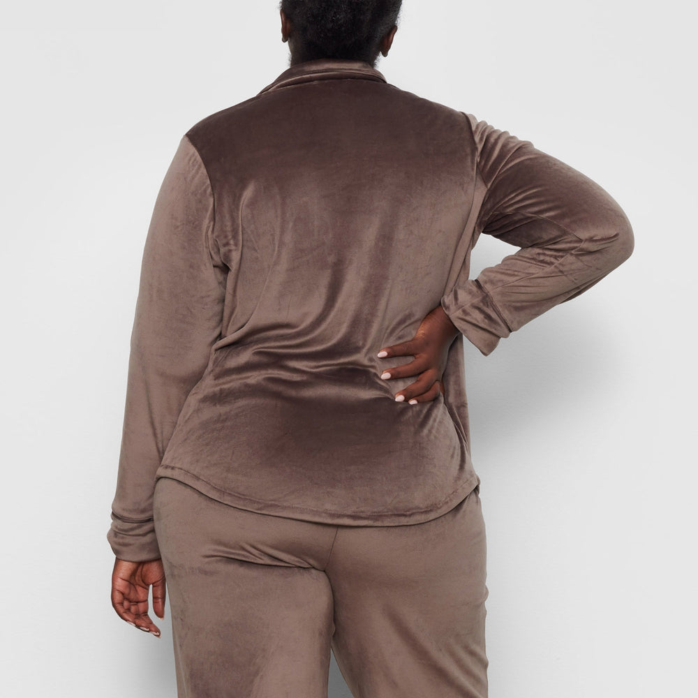 Skims VELOUR Sleep Set Paars Grijs | FBH-791586