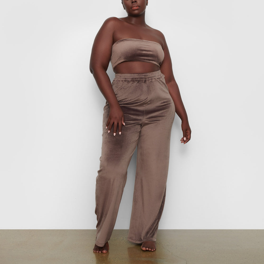Skims VELOUR WIDE LEG Broek Paars Grijs | CBH-620154