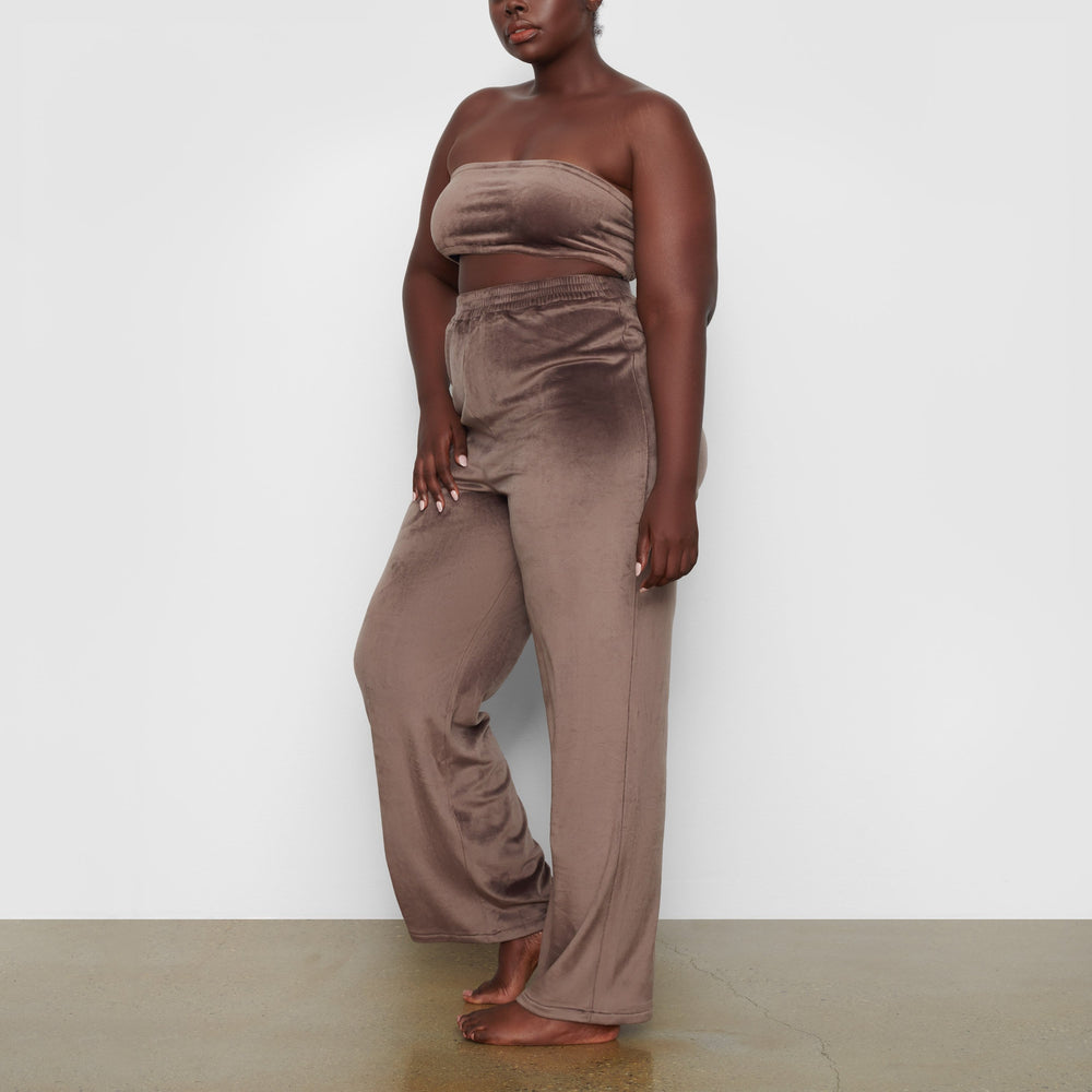 Skims VELOUR WIDE LEG Broek Paars Grijs | CBH-620154