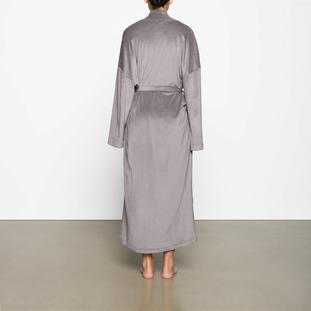 Skims VELOUR WRAP Badjas Grijs | RNQ-617045