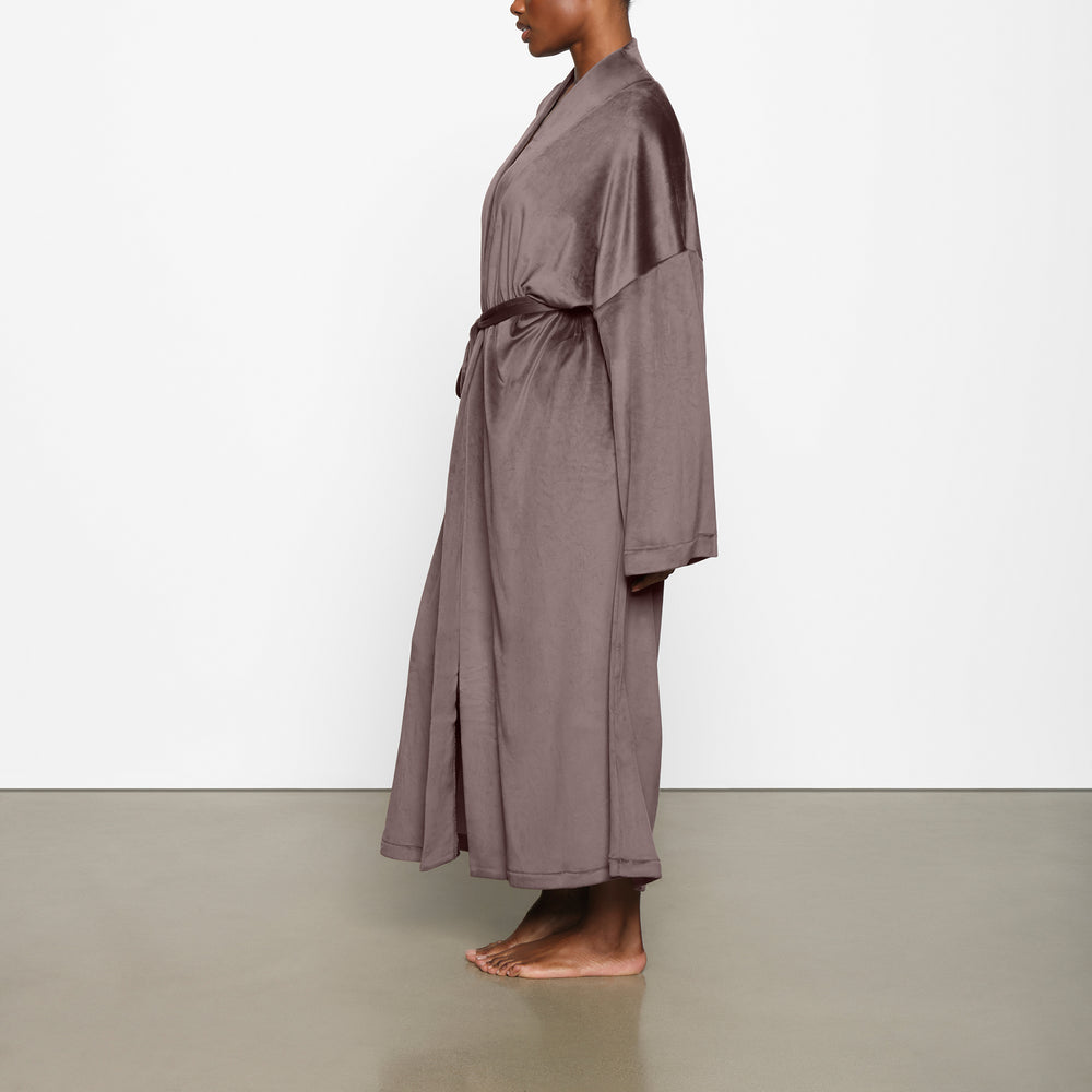 Skims VELOUR WRAP Badjas Paars Grijs | VKX-098617