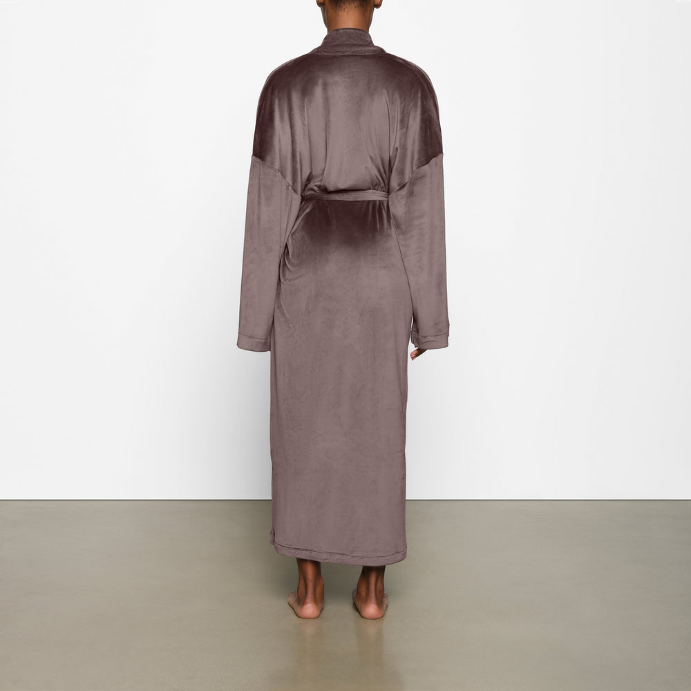 Skims VELOUR WRAP Badjas Paars Grijs | VKX-098617