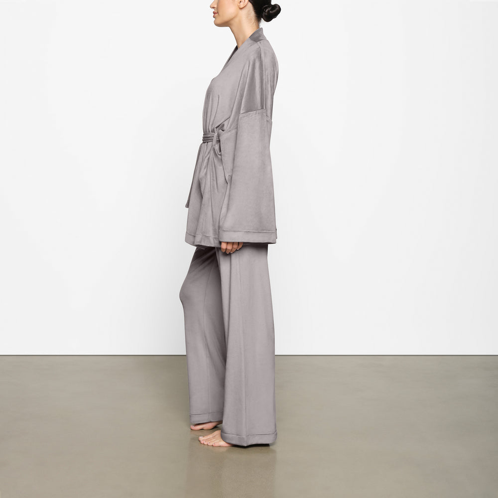 Skims VELOUR WRAP Sleep Set Grijs | VAF-712345