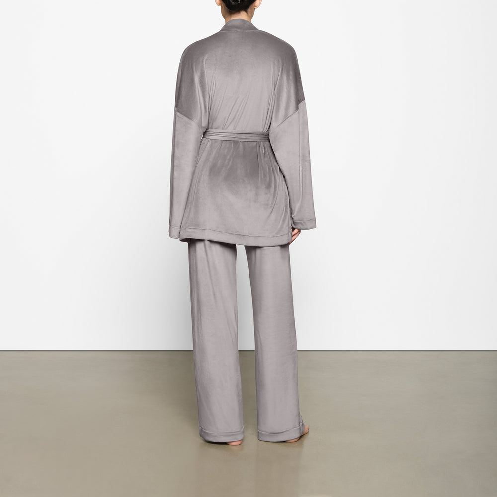 Skims VELOUR WRAP Sleep Set Grijs | VAF-712345