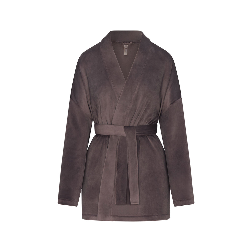 Skims VELOUR WRAP Sleep Set Paars Grijs | TZS-508763
