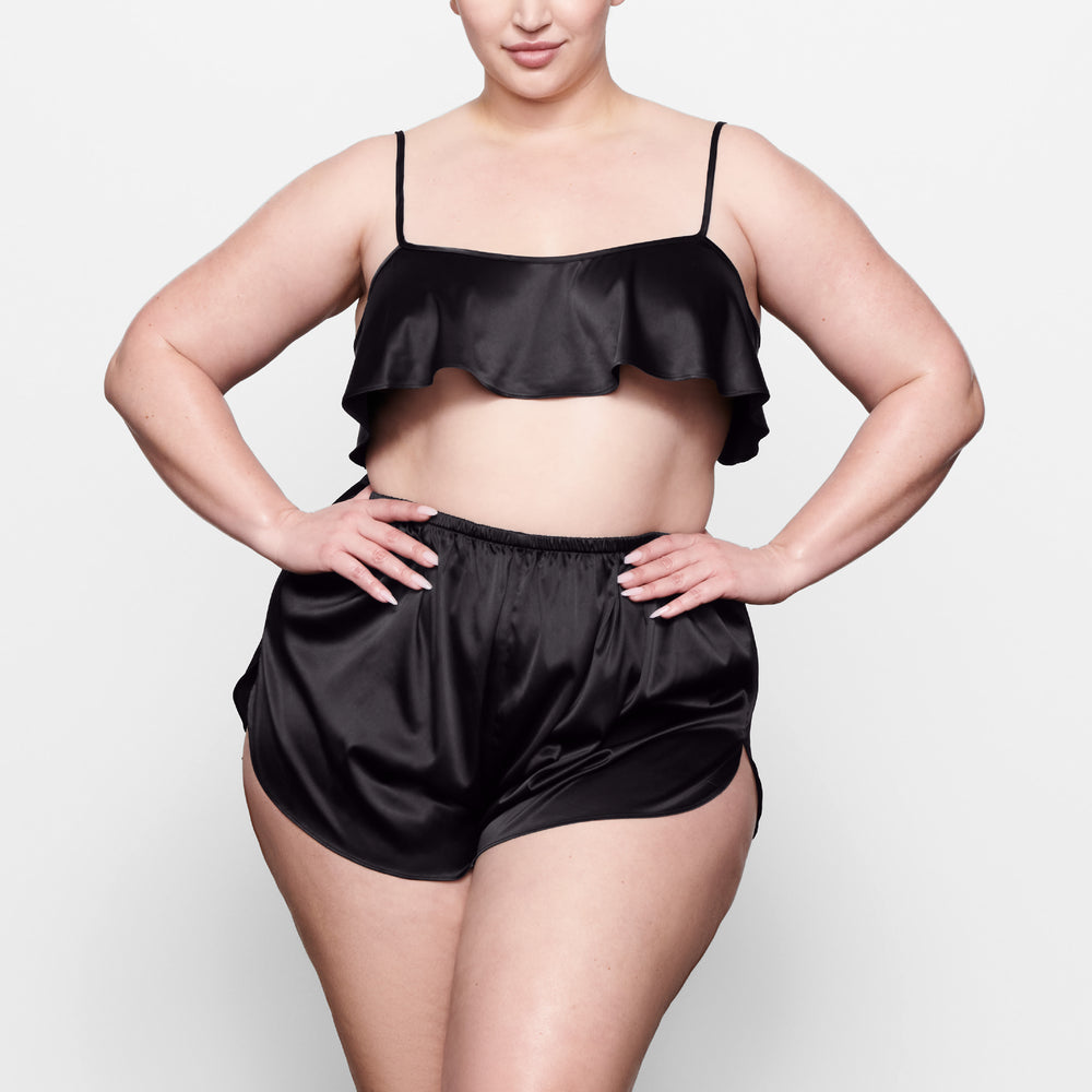 Skims WOVEN SHINE Cami Zwart | FZJ-038451