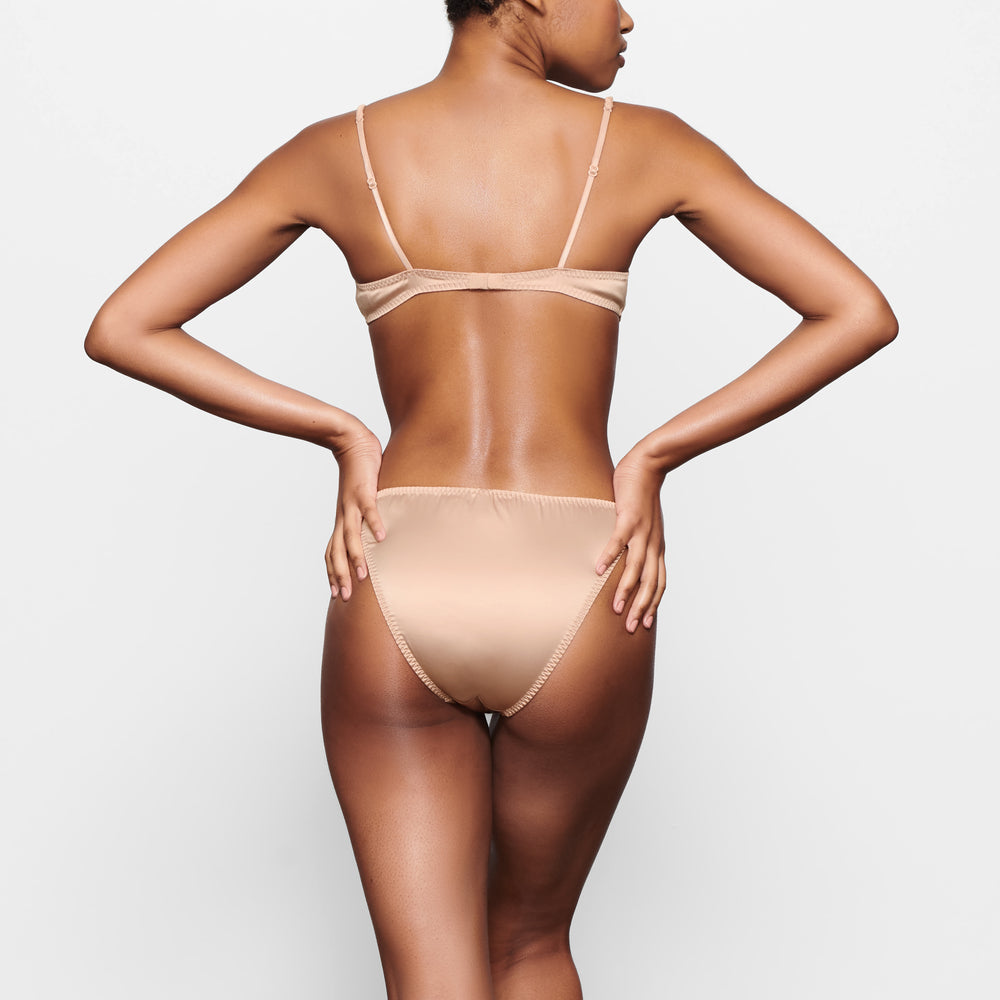 Skims WOVEN SHINE SCRUNCHIE SCOOP Bralette Roze | NUA-781329