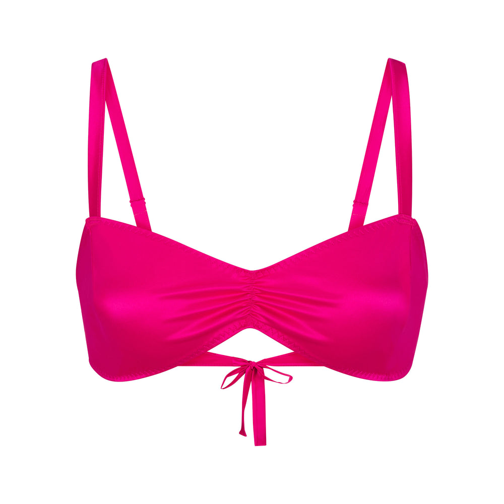 Skims WOVEN SHINE TIE BACK Bralette Roze | RVK-318207