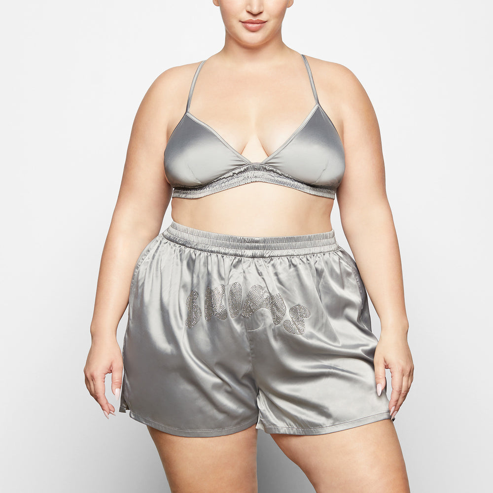 Skims WOVEN SHINE TRIANGLE Bralette Lichtgrijs | GDF-190768