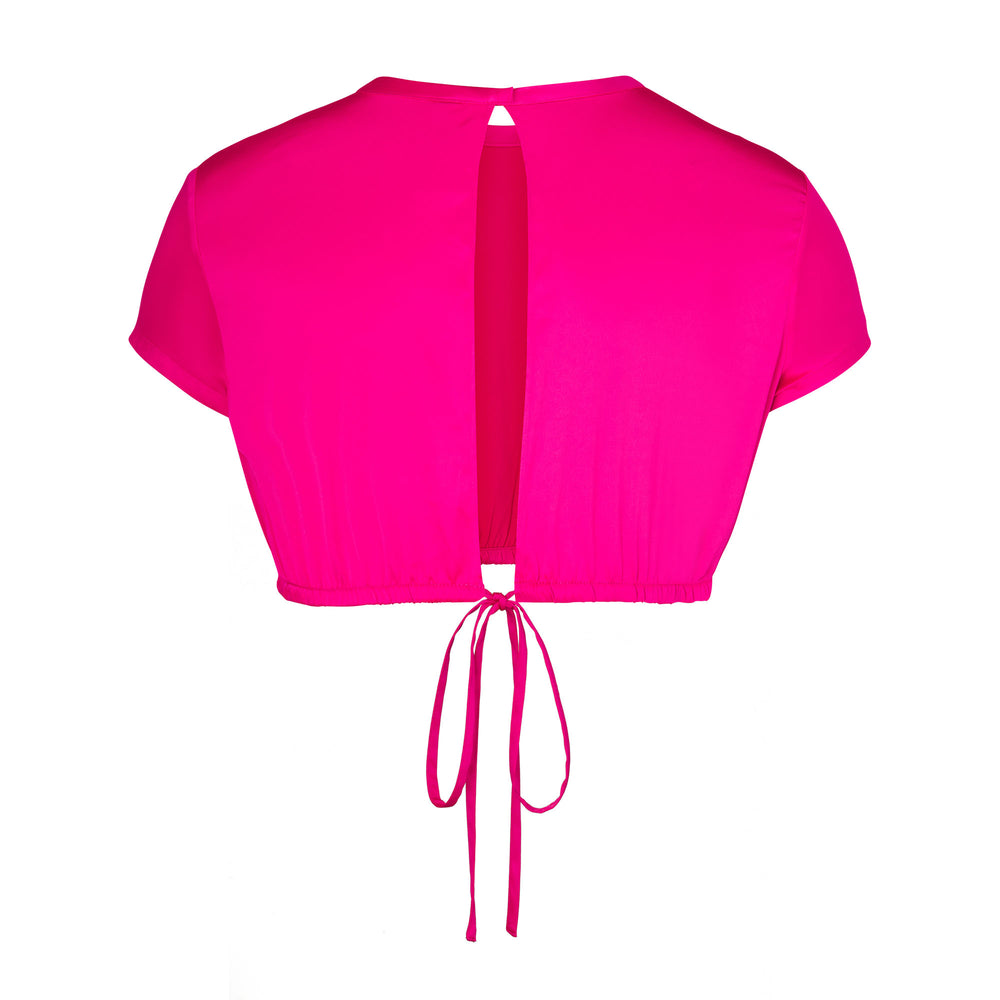Skims WOVEN SHINE T-shirt Roze | DIA-690743