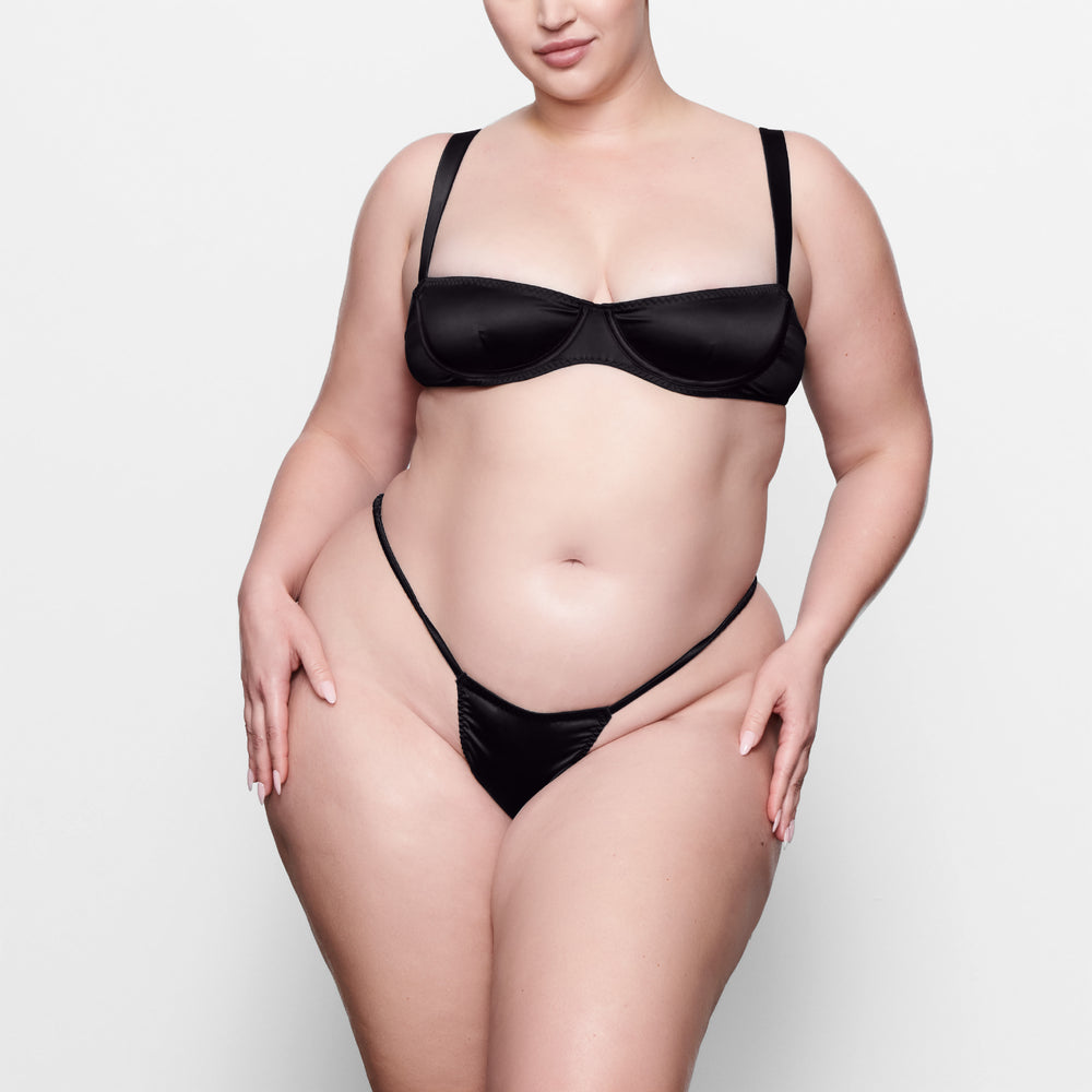 Skims WOVEN SHINE Underwire Bra Zwart | JKD-834519