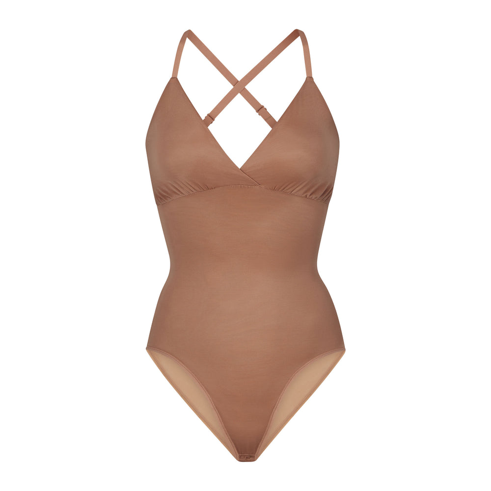 Skims BARELY THERE BODYSUIT BRIEF W/ SNAPS Bodysuit Abrikoos | AJN-456193