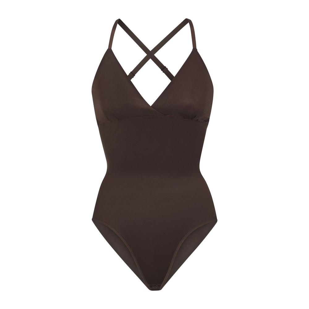 Skims BARELY THERE BODYSUIT BRIEF W/ SNAPS Bodysuit Koffie | QUT-894532