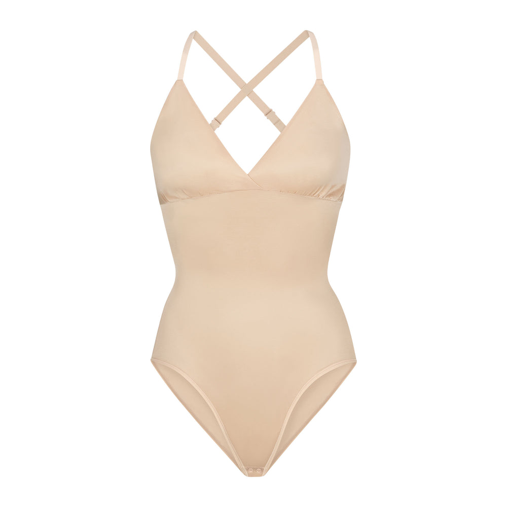 Skims BARELY THERE BODYSUIT BRIEF W/ SNAPS Bodysuit Bruin | YFU-284057