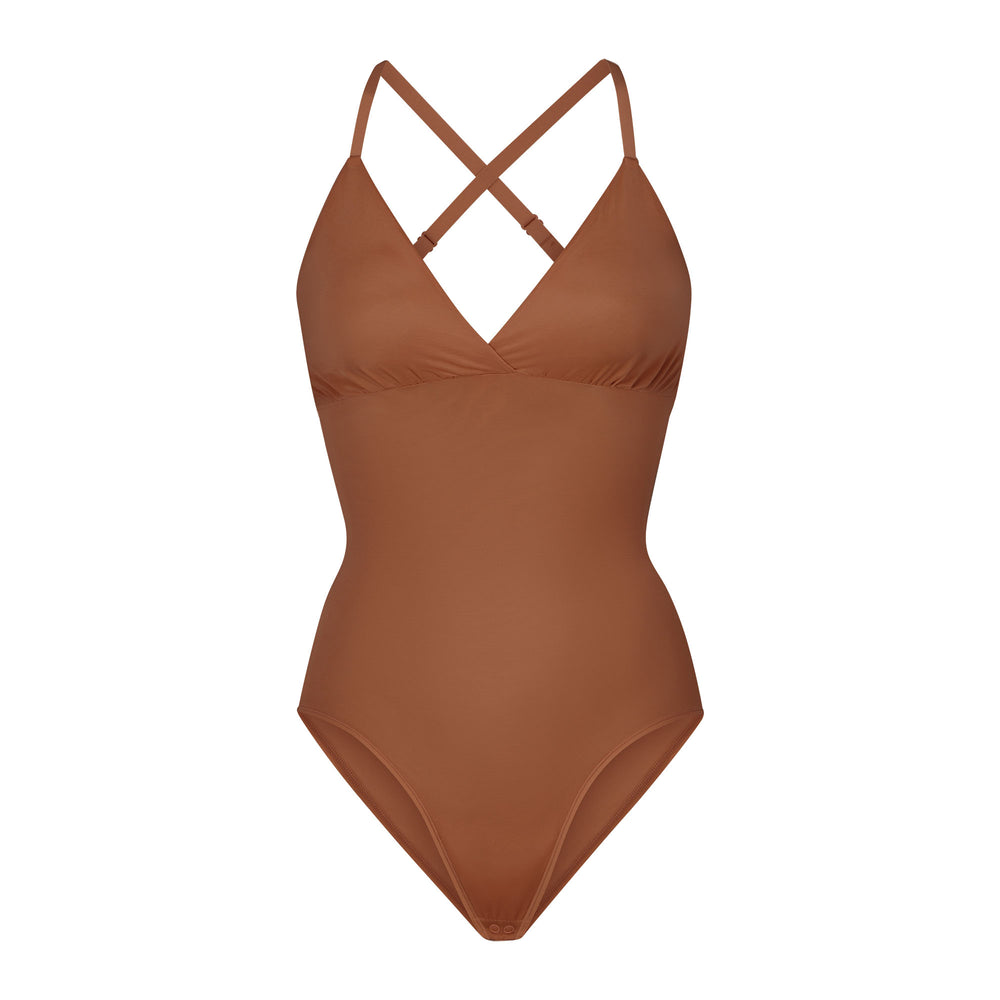 Skims BARELY THERE BODYSUIT BRIEF W/ SNAPS Bodysuit Abrikoos | YVU-278604