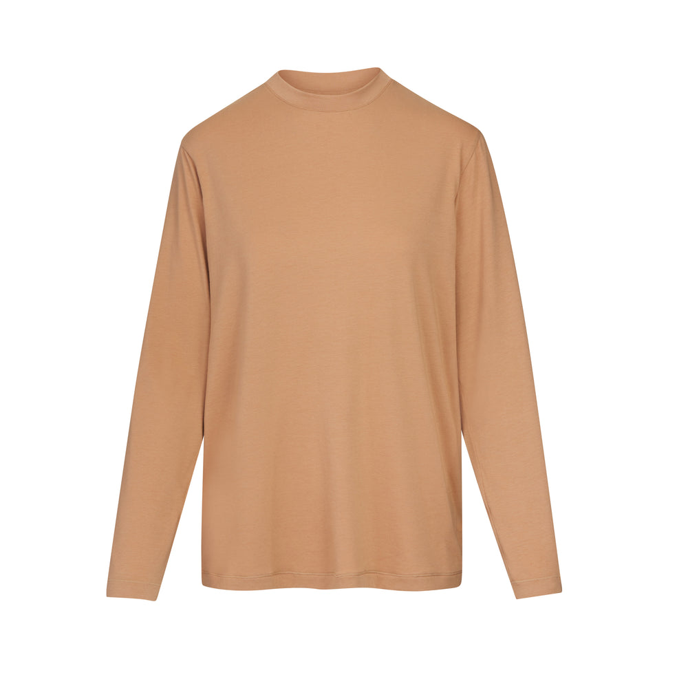 Skims BOYFRIEND LONG SLEEVE T-shirt Beige | LQR-870941
