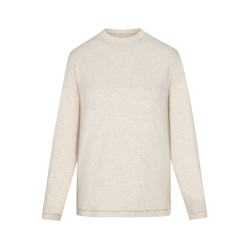 Skims BOYFRIEND LONG SLEEVE T-shirt Wit | CBP-290563