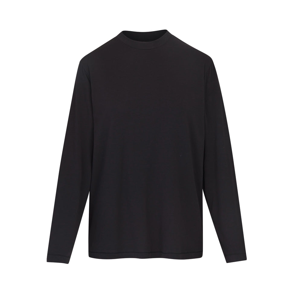 Skims BOYFRIEND LONG SLEEVE T-shirt Zwart | LKX-738156