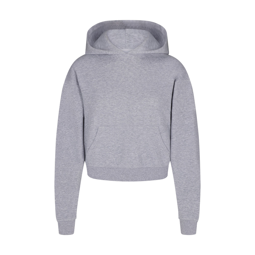 Skims COTTON FLEECE PULLOVER Hoodie Grijs | NOS-584172