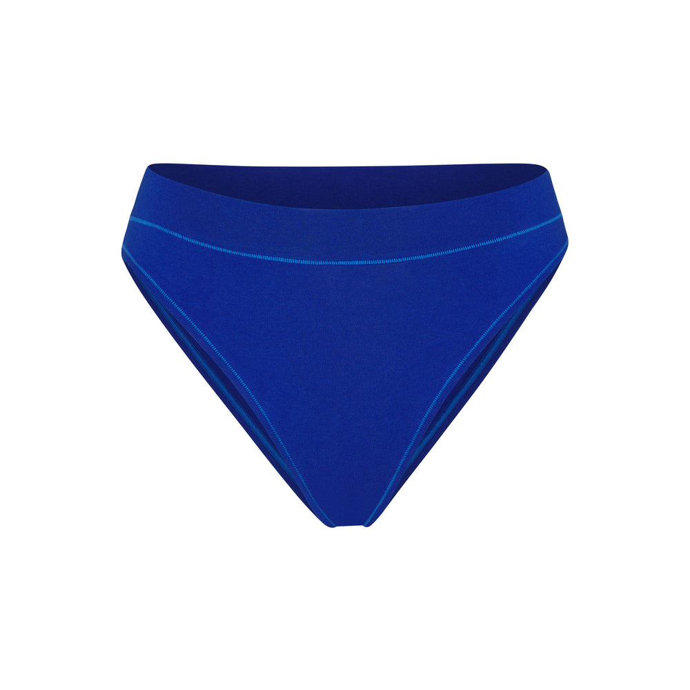 Skims COTTON JERSEY CHEEKY Tanga Blauw | FTW-461297