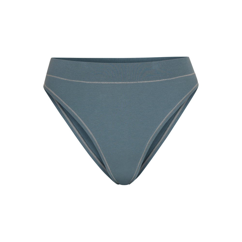 Skims COTTON JERSEY CHEEKY Tanga Blauw | XGL-397021