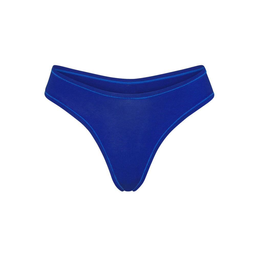 Skims COTTON JERSEY DIPPED Thong Blauw | WVA-231408