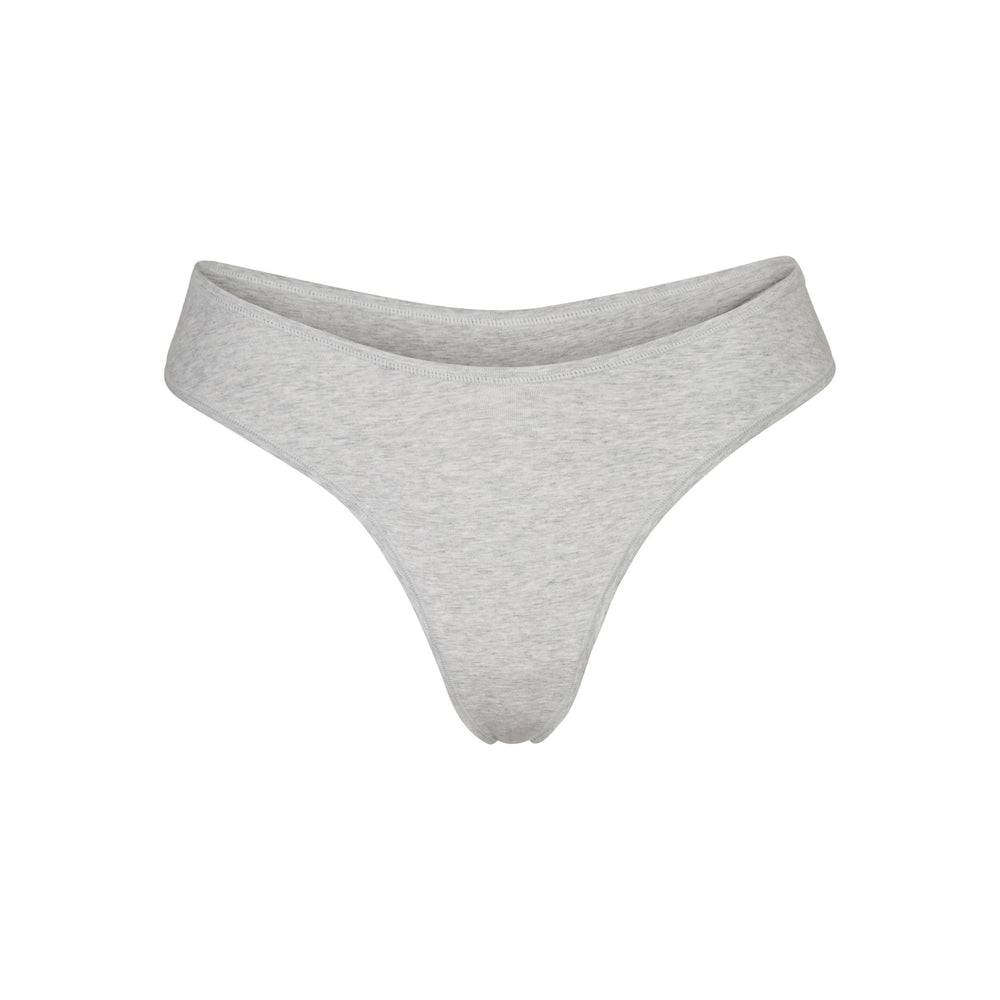 Skims COTTON JERSEY DIPPED Thong Lichtgrijs | GNY-613504