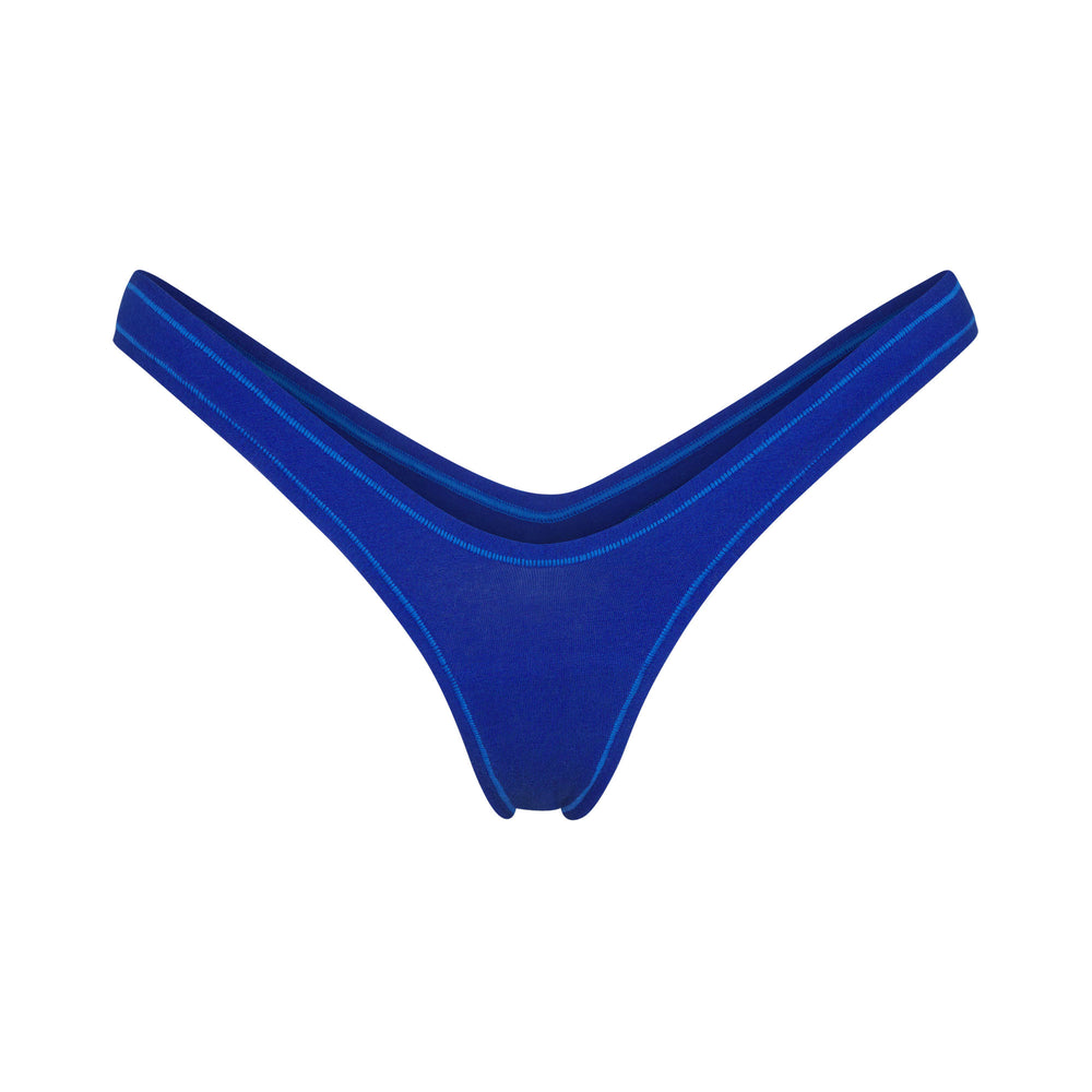 Skims COTTON JERSEY MICRO DIPPED Thong Blauw | SCD-390468