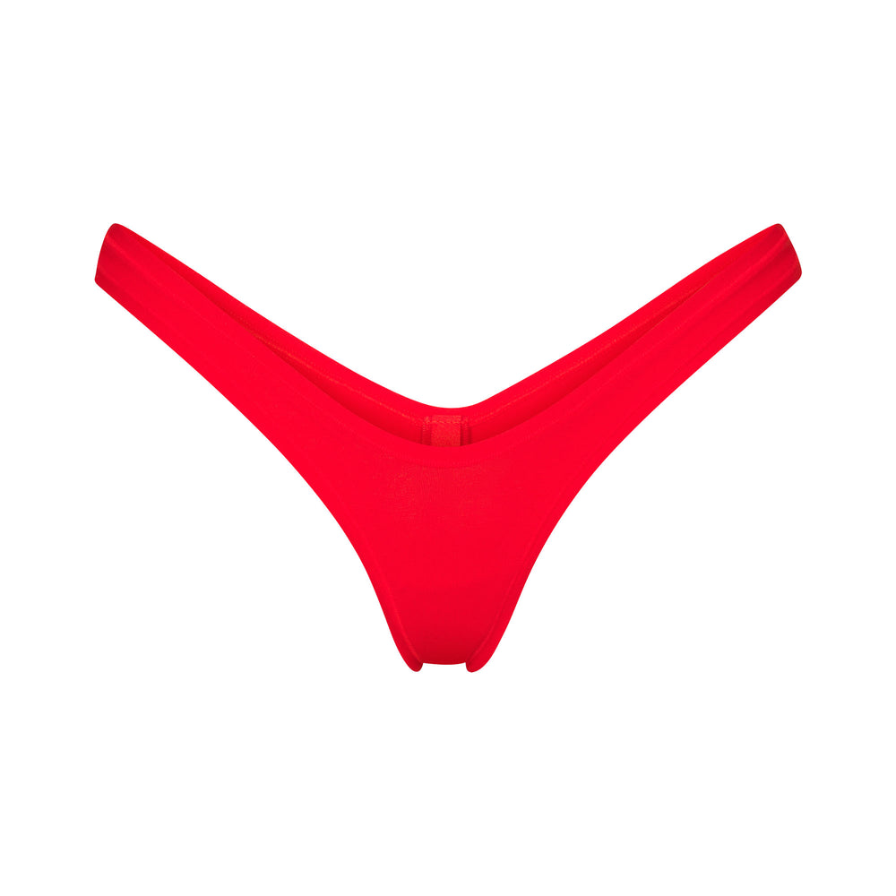 Skims COTTON JERSEY MICRO DIPPED Thong Rood | BSG-217608