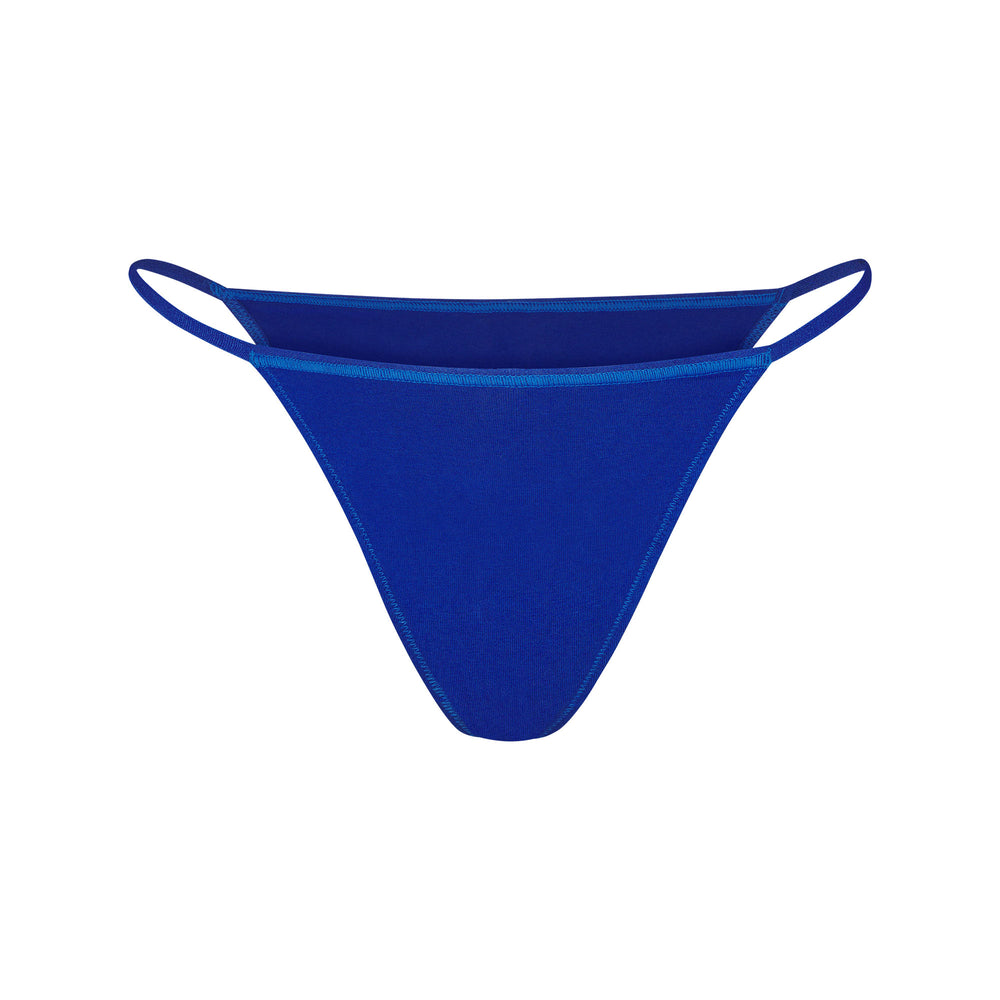 Skims COTTON JERSEY STRING Bikini Blauw | LVA-672058