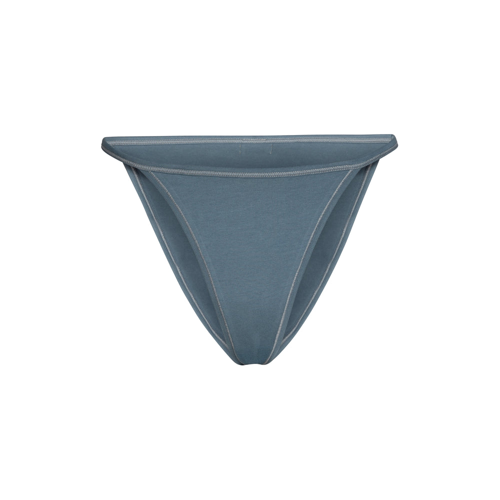 Skims COTTON JERSEY STRING Bikini Blauw | NCX-391645