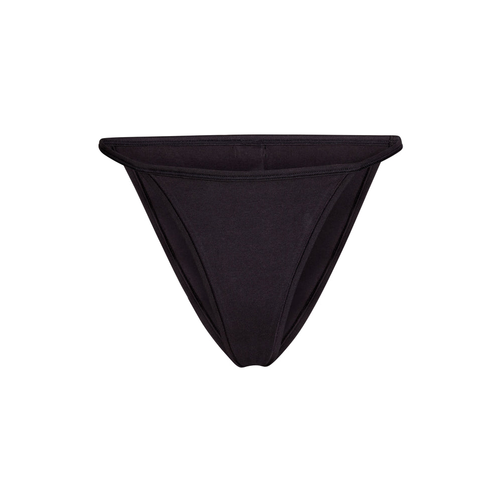 Skims COTTON JERSEY STRING Bikini Zwart | EWV-679352