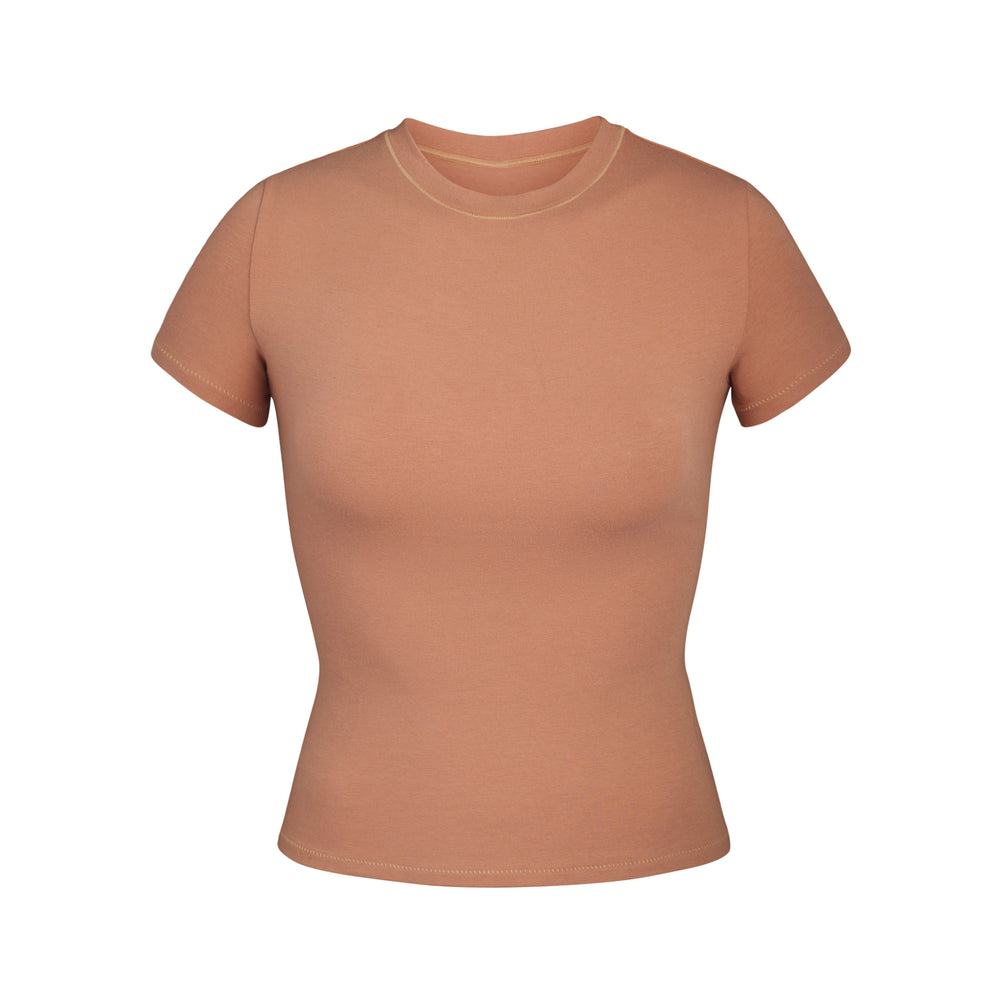 Skims COTTON JERSEY T-shirt Abrikoos | RGP-851043