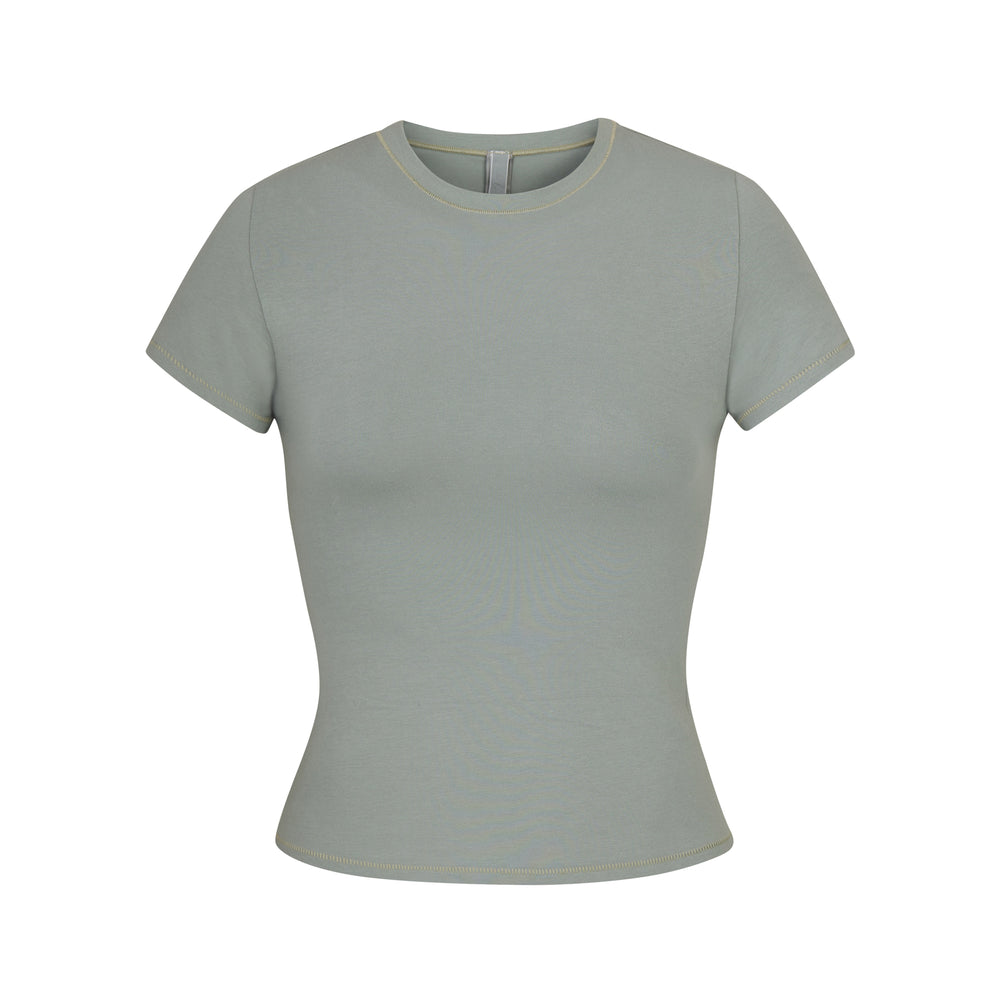 Skims COTTON JERSEY T-shirt Blauw | ARN-975861