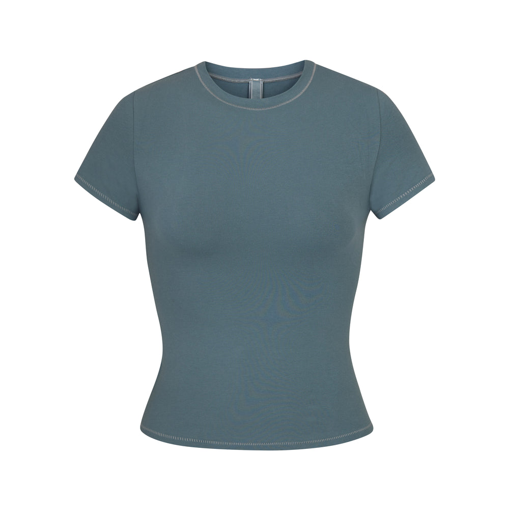 Skims COTTON JERSEY T-shirt Blauw | XQK-562904