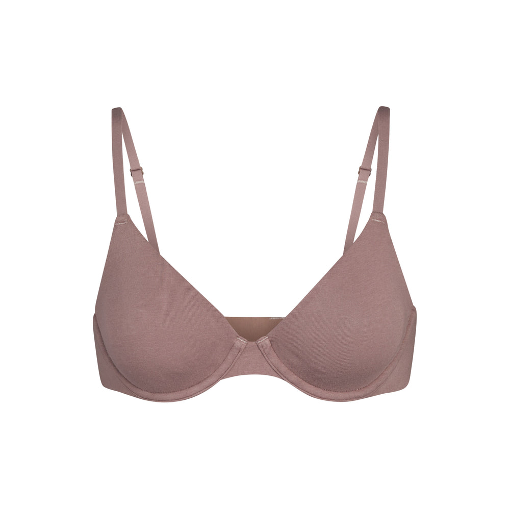 Skims COTTON JERSEY T-shirt Bra Bruin | WPI-735068
