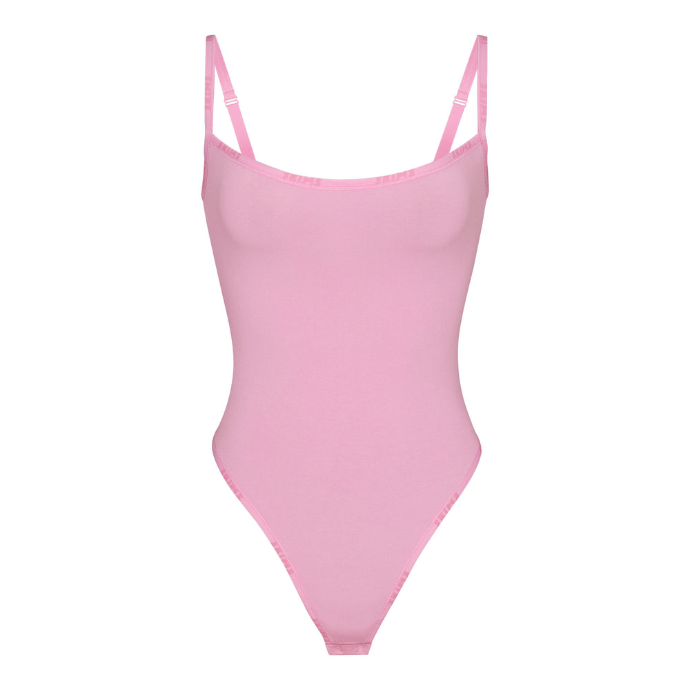 Skims COTTON LOGO Cotton Bodysuit Roze | FNT-126378