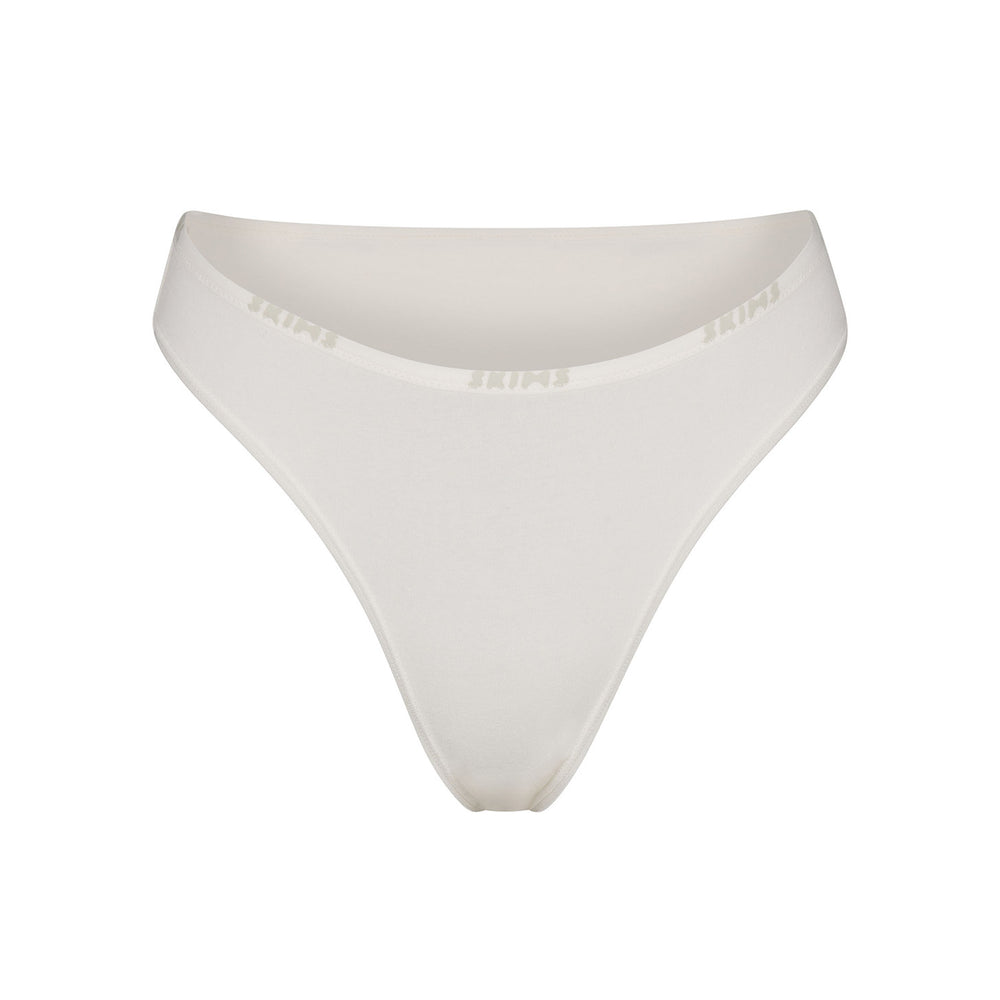 Skims COTTON LOGO HIGH LEG Bikini Wit | LRW-936158