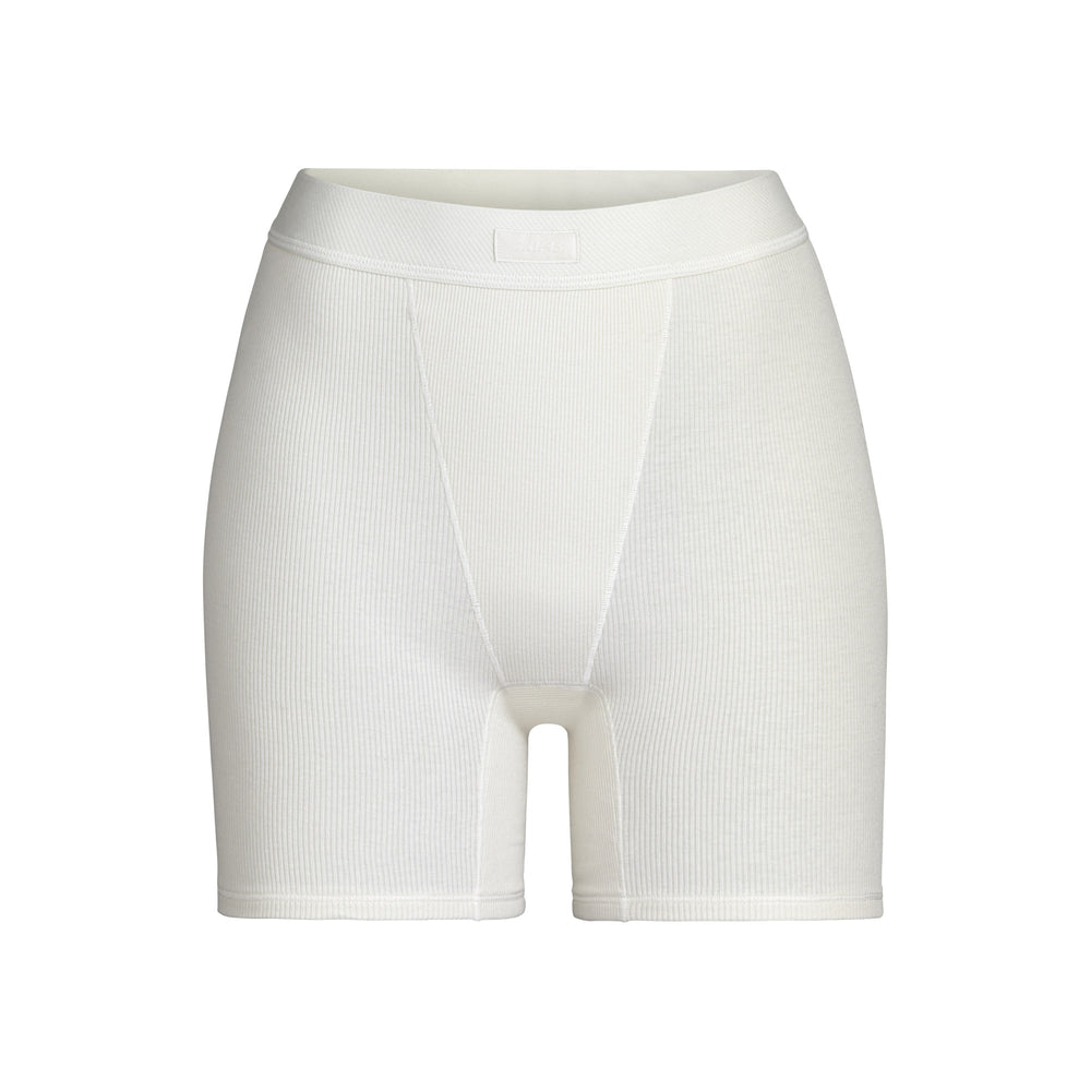 Skims COTTON RIB Boxer Shorts Wit | QPS-128475