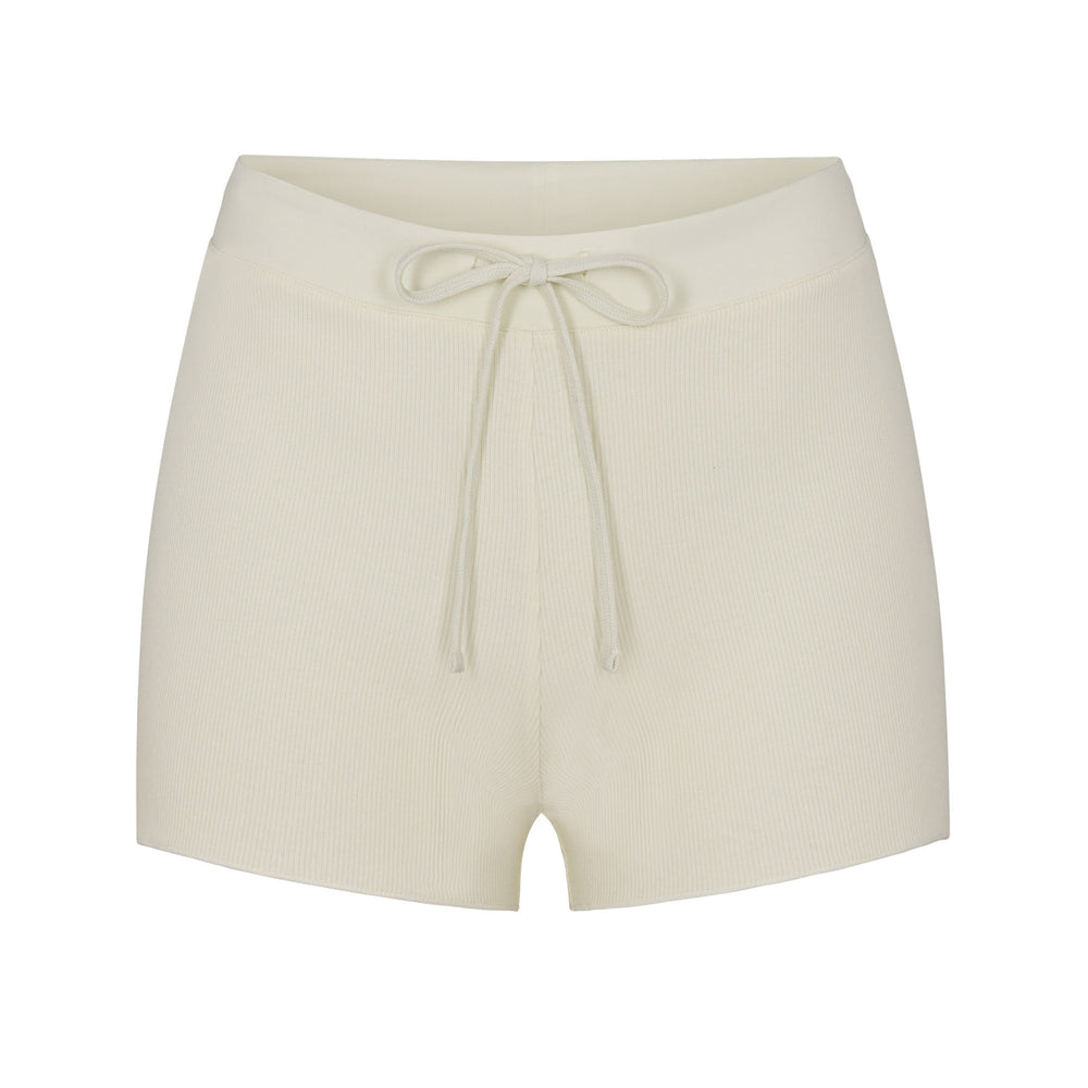 Skims COTTON RIB DRAWSTRING Korte Broek Wit | EOR-803695