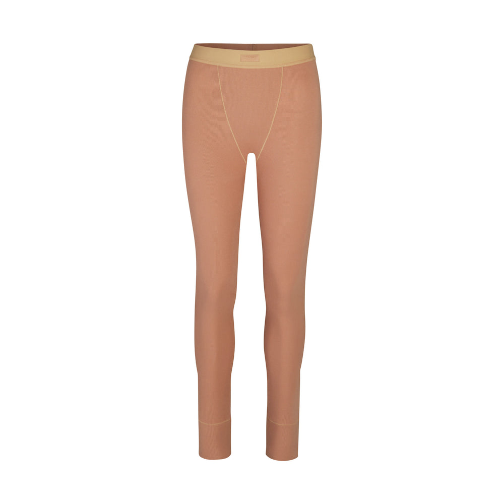 Skims COTTON RIB Leggings Abrikoos | NLV-934851