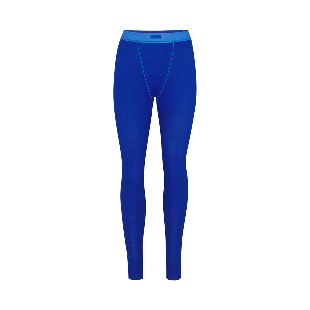Skims COTTON RIB Leggings Blauw | HKR-382407