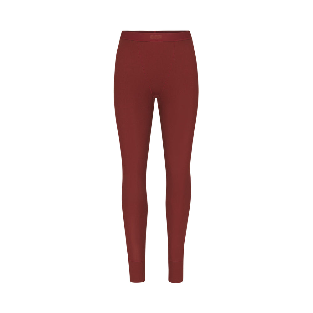Skims COTTON RIB Leggings Dieprood | UNK-451769